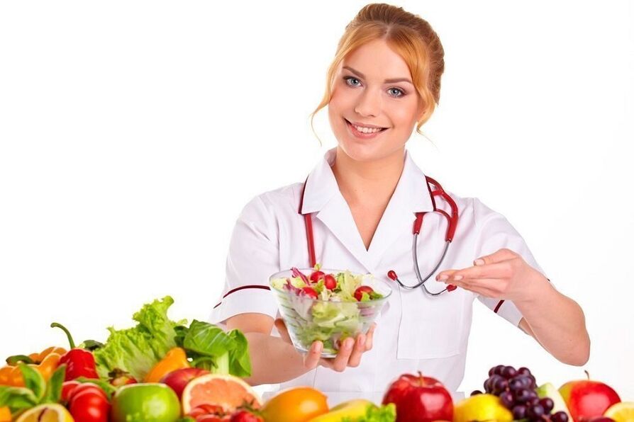 nutricionista ofrece produtos para a perda de peso por grupo sanguíneo